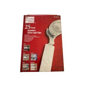 Home Accents Holiday 25 Anywhere Sticky Light Clips Outdoor